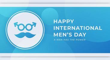 happy international mens day november feier vektor design illustration. vorlage für hintergrund, poster, banner, werbung, grußkarte oder druckgestaltungselement