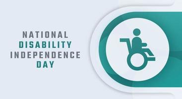 Lycklig nationell handikapp oberoende dag juli firande vektor design illustration. mall för bakgrund, affisch, baner, reklam, hälsning kort eller skriva ut design element
