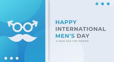 happy international mens day november feier vektor design illustration. vorlage für hintergrund, poster, banner, werbung, grußkarte oder druckgestaltungselement