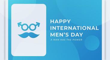 happy international mens day november feier vektor design illustration. vorlage für hintergrund, poster, banner, werbung, grußkarte oder druckgestaltungselement