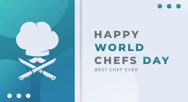 happy international chefs day oktober feier vektor design illustration. vorlage für hintergrund, poster, banner, werbung, grußkarte oder druckgestaltungselement