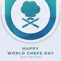 happy international chefs day oktober feier vektor design illustration. vorlage für hintergrund, poster, banner, werbung, grußkarte oder druckgestaltungselement