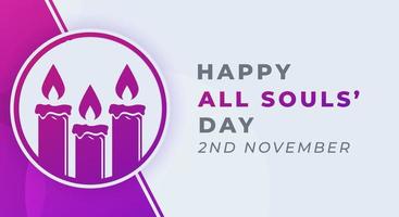 happy all souls' day november feier vektor design illustration. vorlage für hintergrund, poster, banner, werbung, grußkarte oder druckgestaltungselement