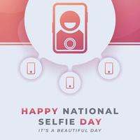 glückliche nationale selfie tag juni feier vektor design illustration. vorlage für hintergrund, poster, banner, werbung, grußkarte oder druckgestaltungselement