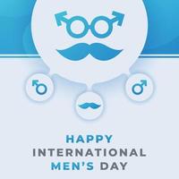 happy international mens day november feier vektor design illustration. vorlage für hintergrund, poster, banner, werbung, grußkarte oder druckgestaltungselement