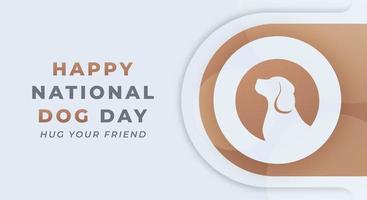 glücklicher nationaler hundetag august feier vektor design illustration. vorlage für hintergrund, poster, banner, werbung, grußkarte oder druckgestaltungselement