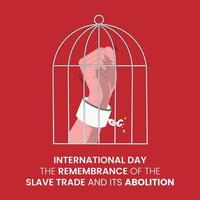 vektor grafisk av internationell dag för de avskaffande av slaveri Bra för internationell dag för de avskaffande av slaveri firande. platt design.