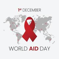värld AIDS dag hälsning kort bakgrund illustration vektor