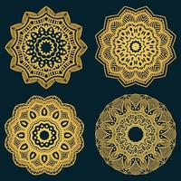 Luxus-Mandala-Muster-Design kostenloser Download vektor