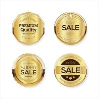 luxus premium goldene abzeichen und etiketten vektor