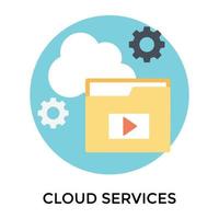 Trendige Cloud-Dienste vektor