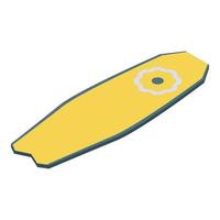 gelbe Sport-Surfbrett-Ikone, isometrischer Stil vektor