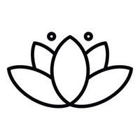 Beauty-Lotus-Symbol, Umrissstil vektor