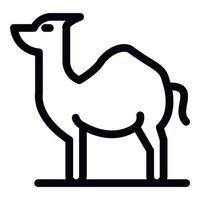 kamel ikon, översikt stil vektor
