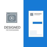 Business Copyright Digital Law Online-Grau-Logo-Design und Visitenkartenvorlage vektor
