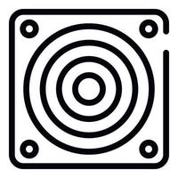 Symbol für den Grill des Abluftventilators, Umrissstil vektor