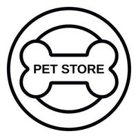 pet story logo, umrissstil vektor