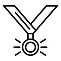 Symbol für Haustiermedaille, Umrissstil vektor