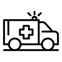 Krankenwagen-Symbol, Umrissstil vektor