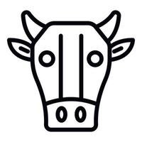 Symbol für kranke Kuh, Umrissstil vektor