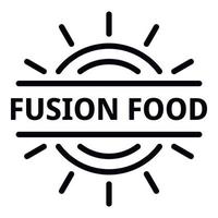 Fusion-Food-Logo, Umrissstil vektor