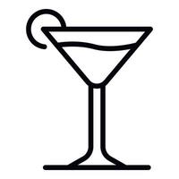 Cocktailglas-Symbol, Umrissstil vektor