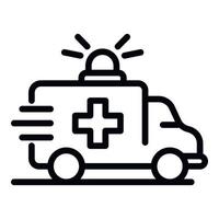 Krankenwagen-Symbol, Umrissstil vektor