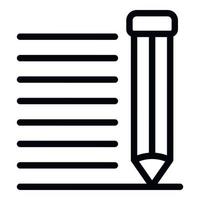 Geschichtenerzähler-Stift-Symbol, Umrissstil vektor