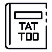 Tattoo-Katalog-Symbol, Umrissstil vektor