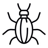 natur insekt ikon, översikt stil vektor