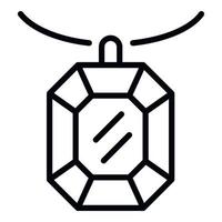 Halskette Juwel Symbol, Outline-Stil vektor