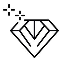 glänzendes Diamantsymbol, Umrissstil vektor