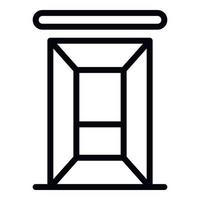 kleines Aufzugssymbol, Umrissstil vektor