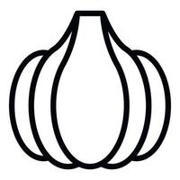 Knoblauch-Lebensmittel-Symbol, Umrissstil vektor