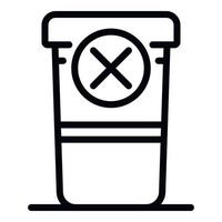 Kein Recycling-Beutel-Symbol, Umrissstil vektor