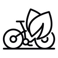 eco cykel rida ikon, översikt stil vektor