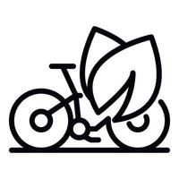 Öko-Fahrrad-Symbol, Umrissstil vektor