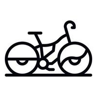 skyddade hyra cykel ikon, översikt stil vektor