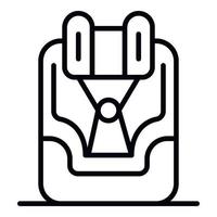 abnehmbares Kinderautositz-Symbol, Outline-Stil vektor