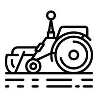 smart avlägsen traktor ikon, översikt stil vektor