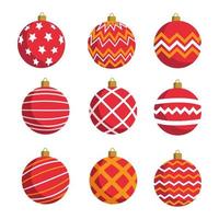 jul boll ornament design samling vektor illustration