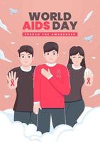 värld AIDS dag vektor begrepp illustration