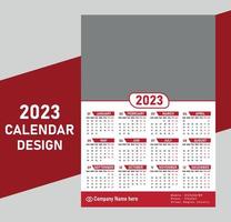 moderner Wandkalender 2023 Vorlagendesign vektor