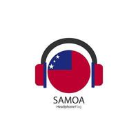 samoa hörlurar flagga vektor på vit bakgrund.