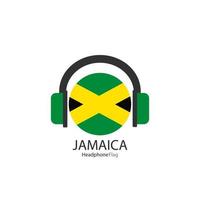 jamaica hörlurar flagga vektor på vit bakgrund.