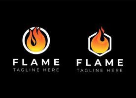 brand flamma logotyp design vektor mall.