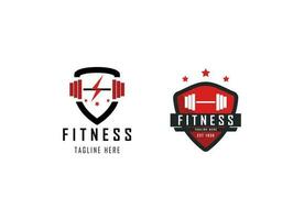 Designvorlage für das Fitness- und Fitnessstudio-Logo. vektor