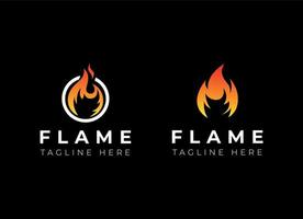 brand flamma logotyp design vektor mall.