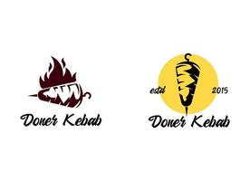 kebab logotyp design mall. vektor