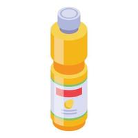 mango flaska juice ikon, isometrisk stil vektor